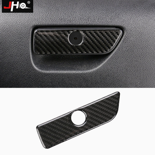 Real Carbon Fiber Copilot Glove Box Handle Cover Trim for Ford Explorer 2013-19