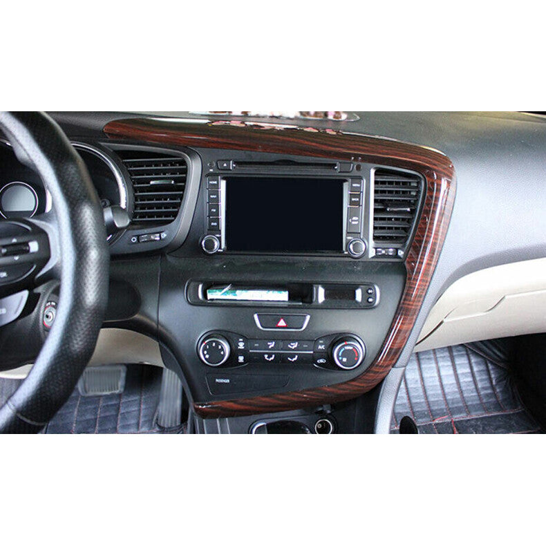 for Kia Optima 2011-2015 Wood Grain Central Console Air Outlet Vent Strip Cover