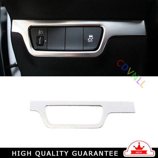Car Headlight Button Frame Cover Trim for Kia K3 Forte 2019-2022 Silver Titanium