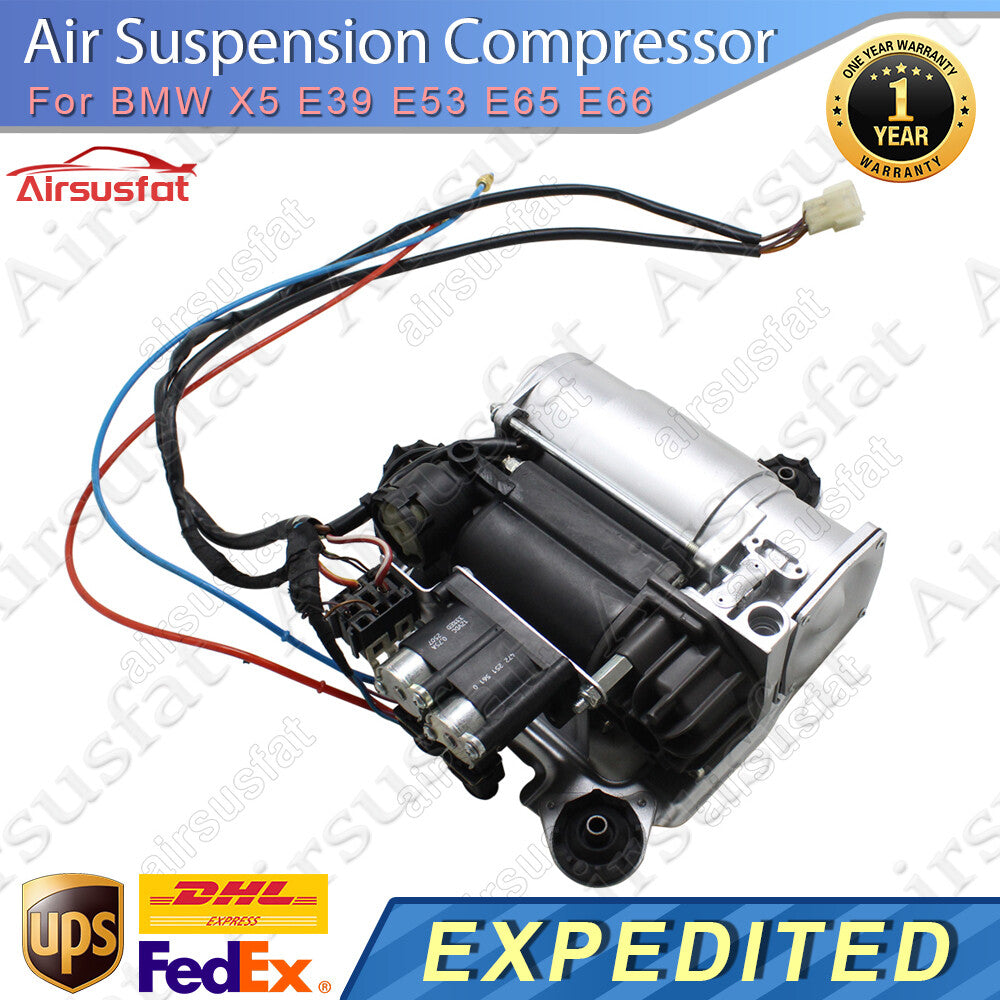 Fit for BMW X5 E39 E53 E65 E66 2Corner Air Suspension Compressor w/Valve Block