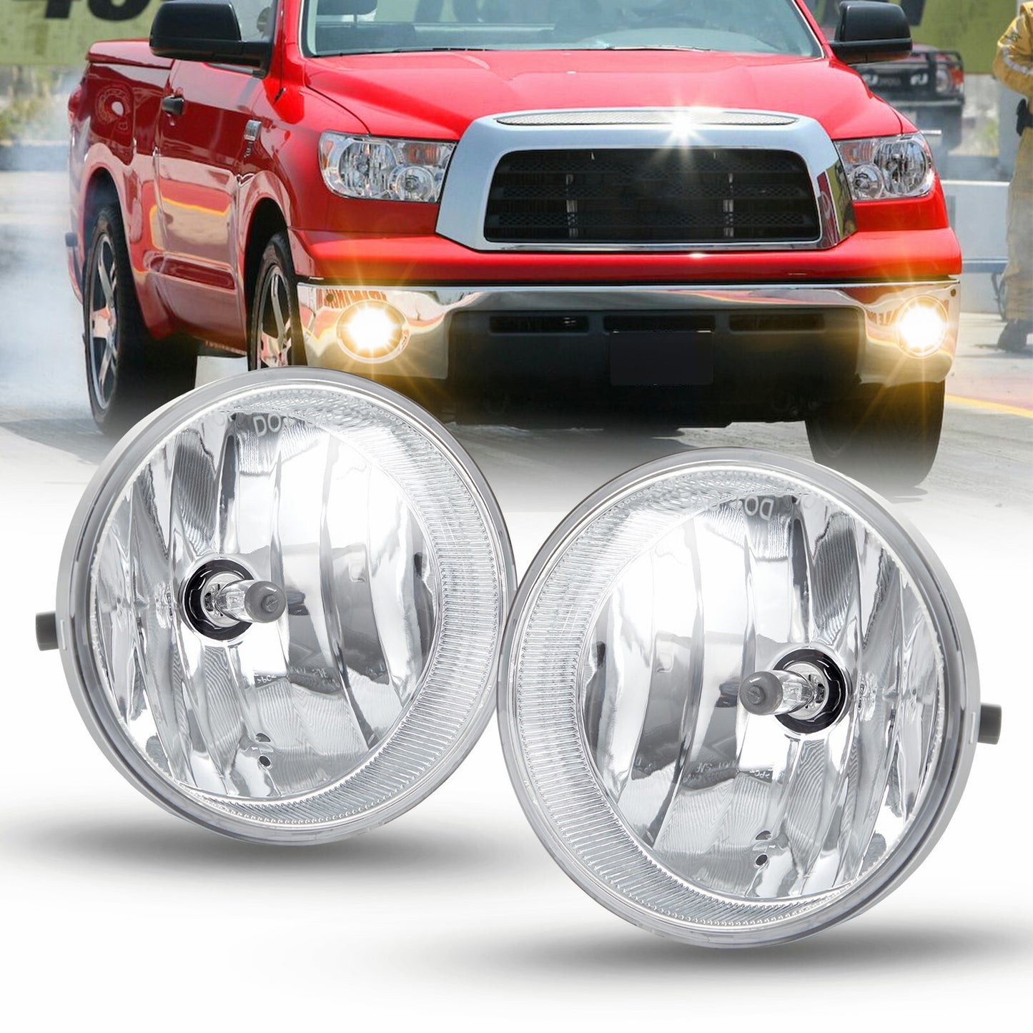 Suitable for 2007-2013 for Toyota Tundra front bumper fog lights (1 pair, left and right).