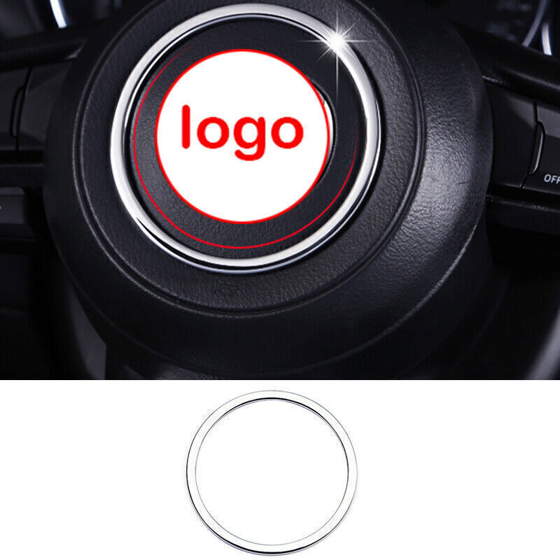 for Mazda CX-30 2020-24 ABS Silver Inner Steering Wheel Horn Ring Trim Cover 1X