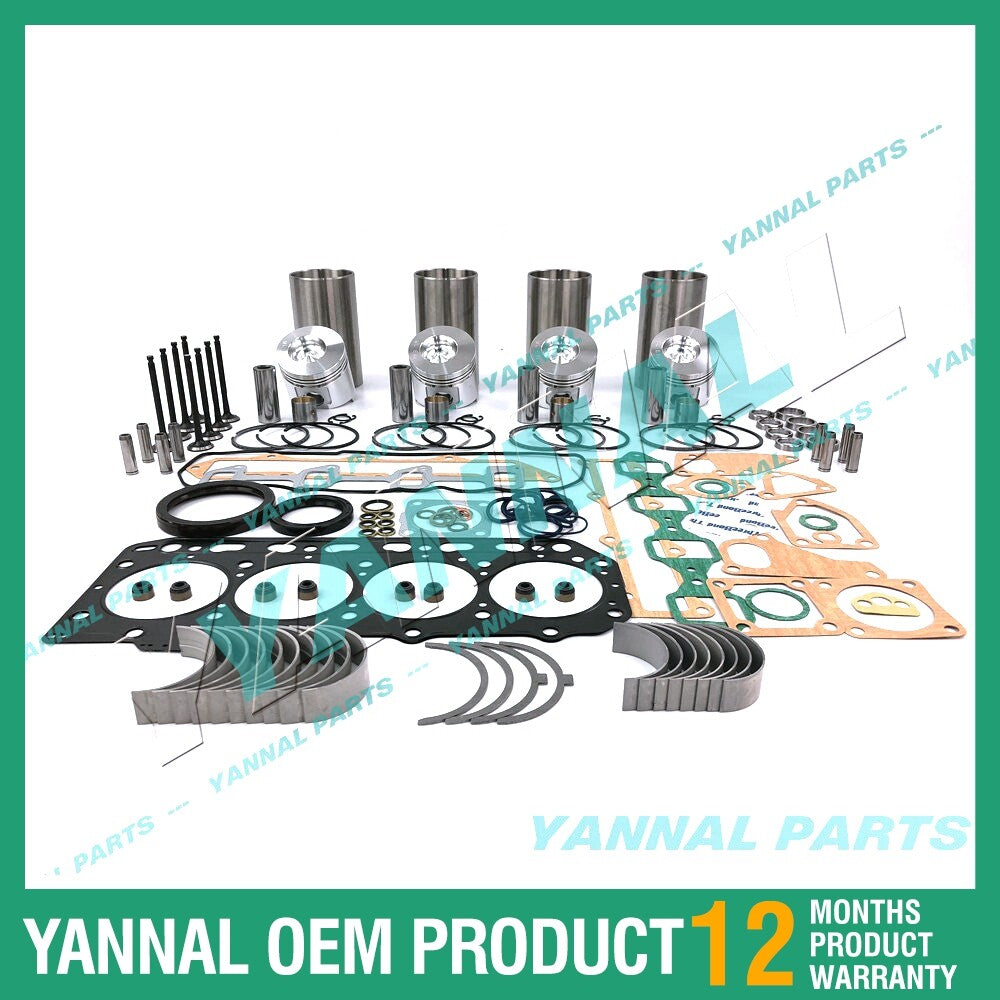 4JH3 Engine Rebuild Kit with Shim Bearing Valve for Yanmar Diesel Engines