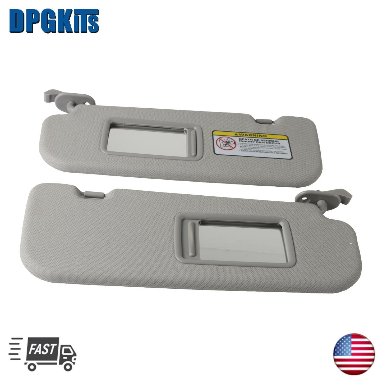 Pair Sun Visors w/Mirror for 2011-2015 for Hyundai for ELANTRA 852103X000TX 852203X000TX