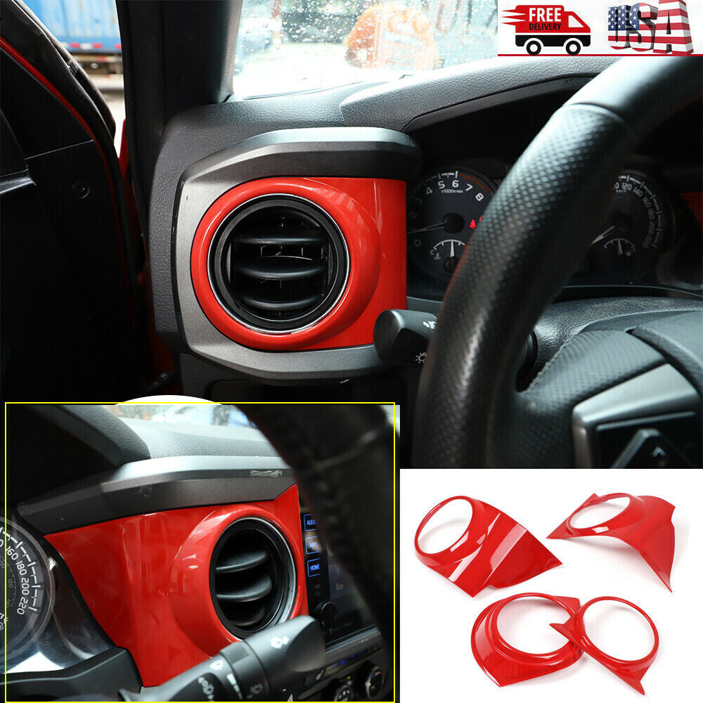 2 Black front fog light bumper light cover trims for Toyota FJ Cruiser 2007-2014