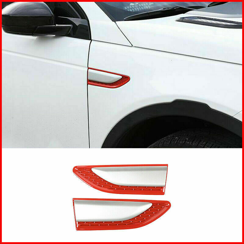2Pcs Red Side Air Flow Vent Fender Trim for Land Rover Discovery Sport 2015-2021