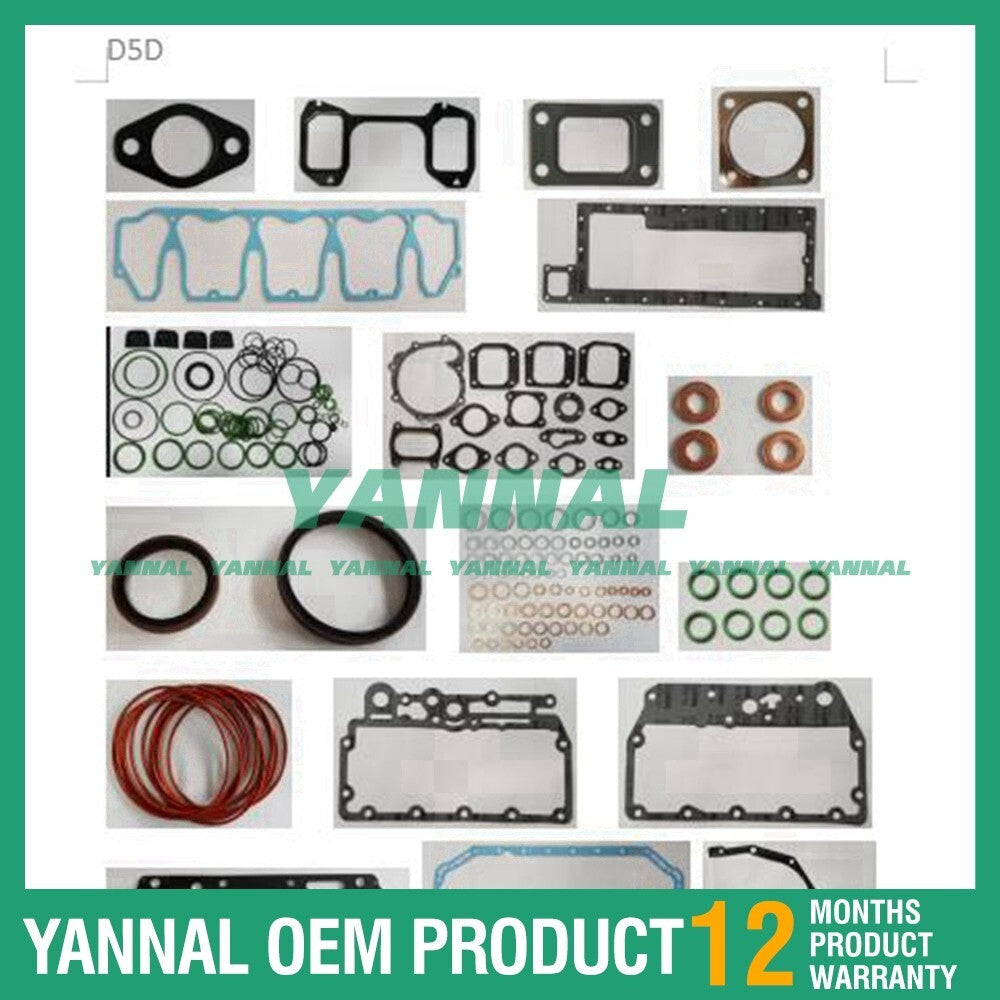 Spare parts for Volvo full gasket kit with cylinder head gasket D5D engine
