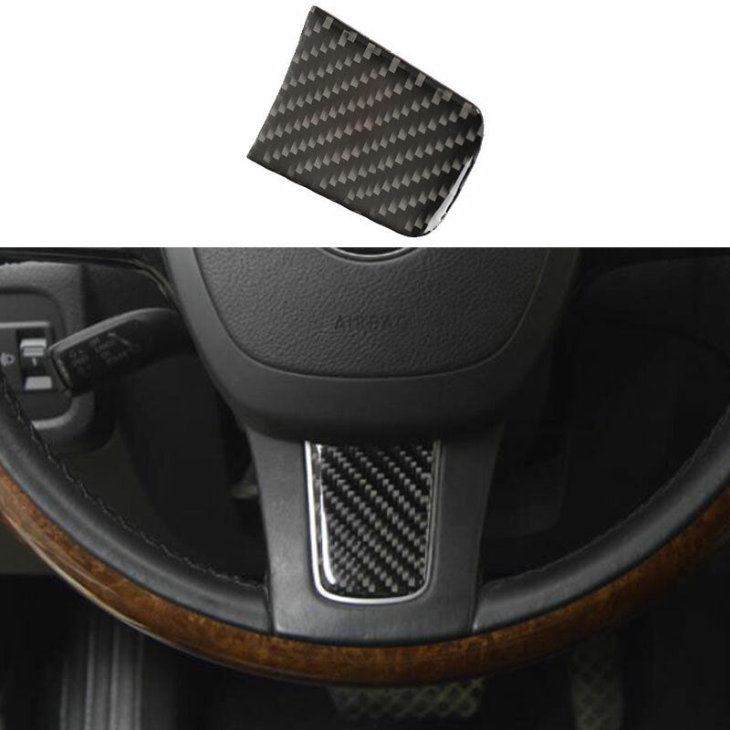 Carbon Fiber Steering Wheel Panel Cover for Volkswagen Touareg 2011-2018