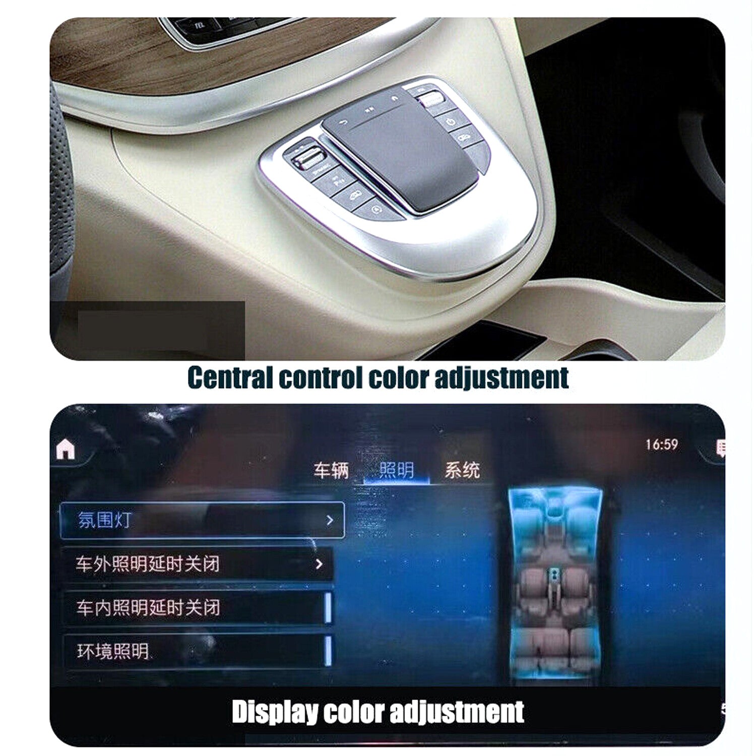LED Ambient Light Atmosphere Lamp Set for Mercedes-Benz V Class W447 64 Colors??