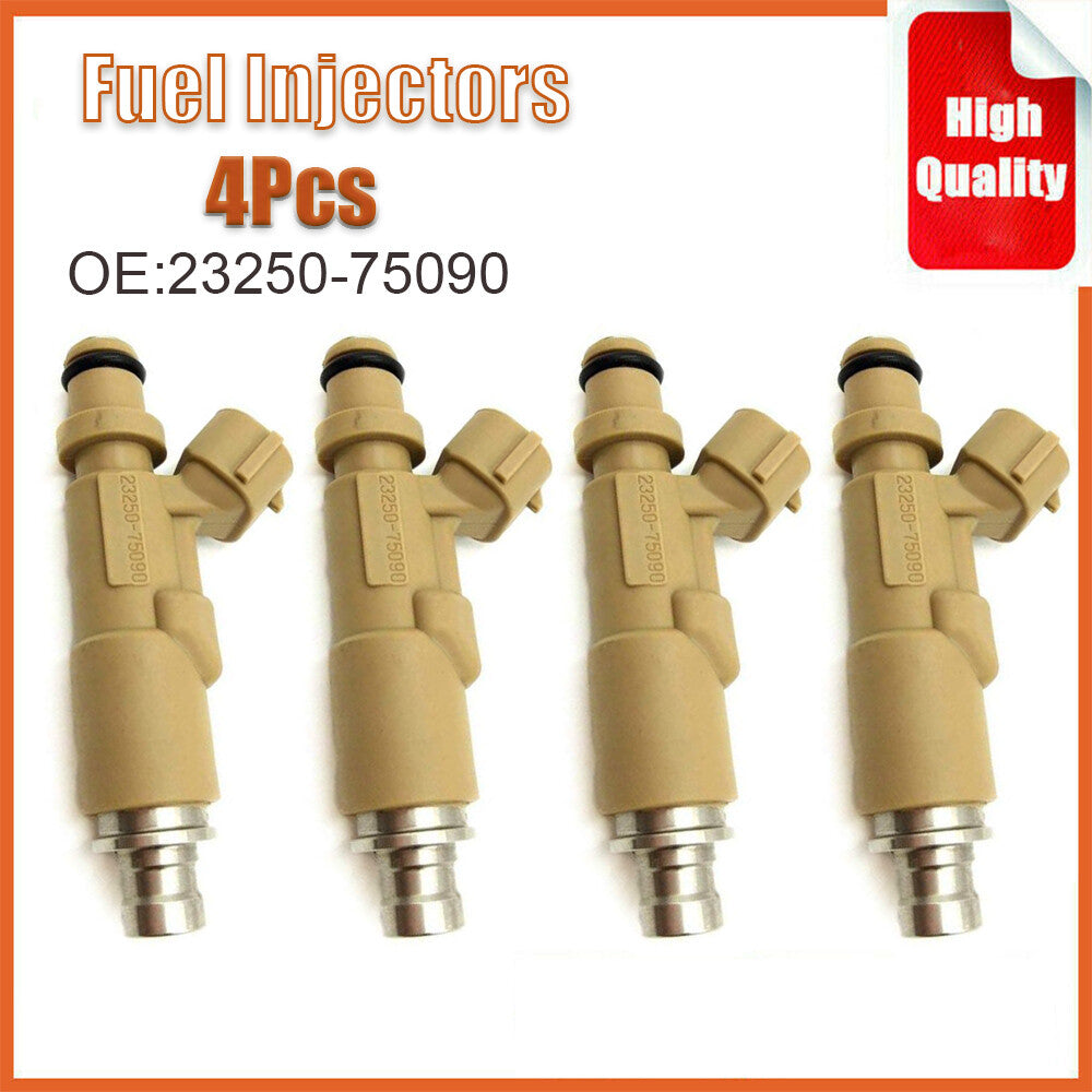 4x NEW Fuel Injector 23250-75090 for Toyota Coaster Hilux for Land Cruiser 90 Prado