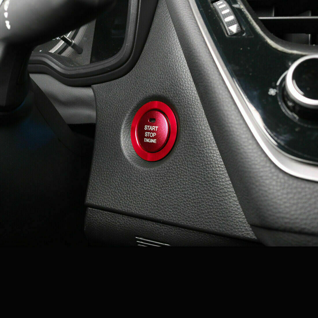 Red Aluminum Engine Start Stop Button Cover Decal Trim for Toyota for Corolla 19-23