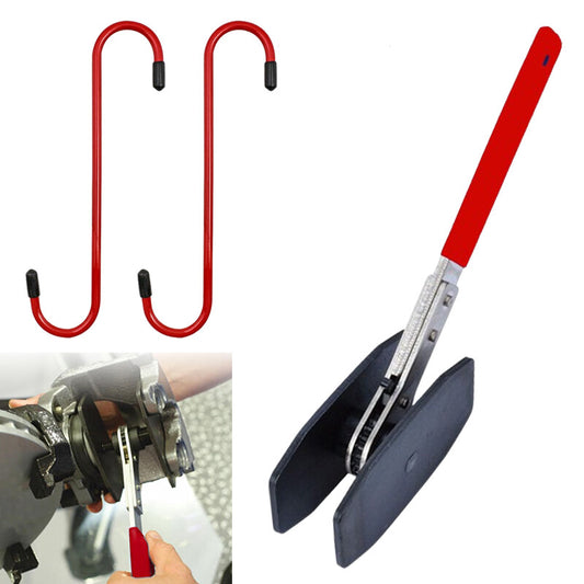 Car Ratchet Brake Piston Wrench W/Hooks Caliper Pad Install Tool Press RedRed