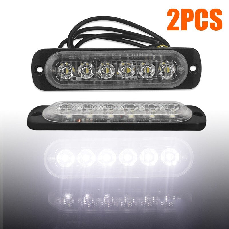 6 LED white work lights, floodlights, off-road driving fog lights, DC 12V-24V