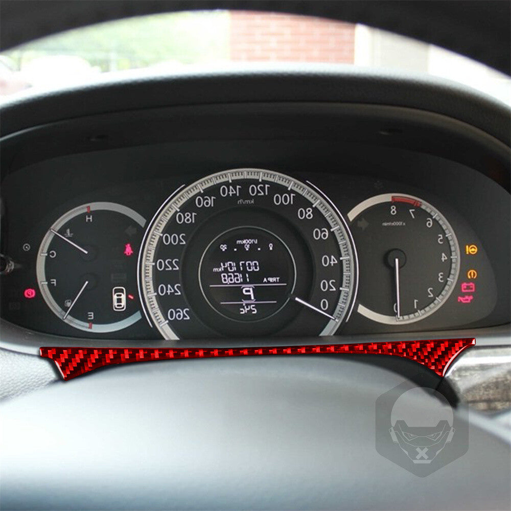for Honda Accord 2014-2017 RHD Instrument Panel Dashboard Cover Red Carbon Fiber