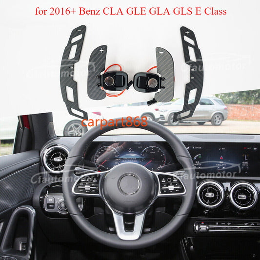 Magnetic Carbon Fiber Shift Paddles for 2016+ for Benz CLA GLE GLA GLS E Class