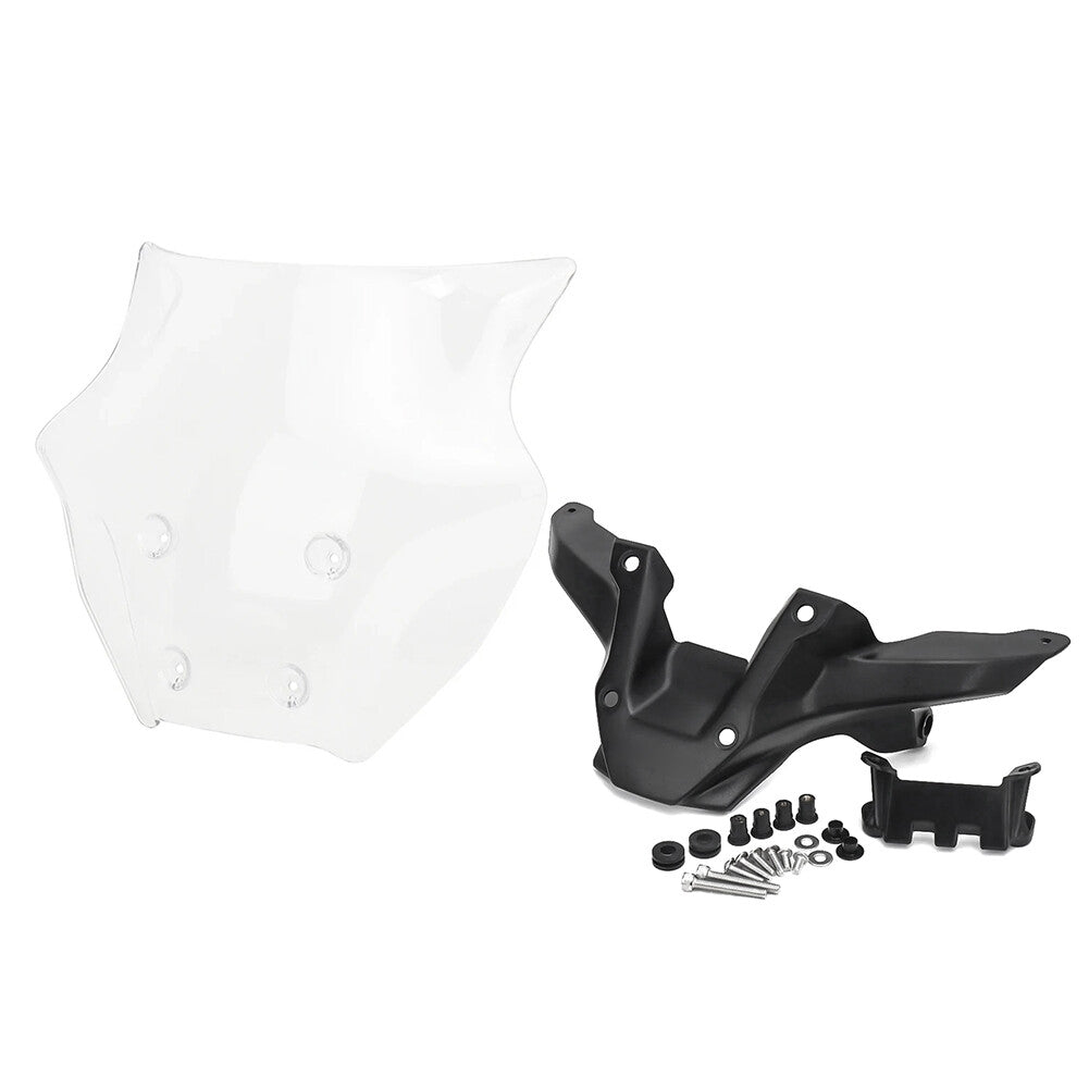 Clear Wind Deflector Windshield Bracket Windscreen for Yamaha MT-09 MT09 2024