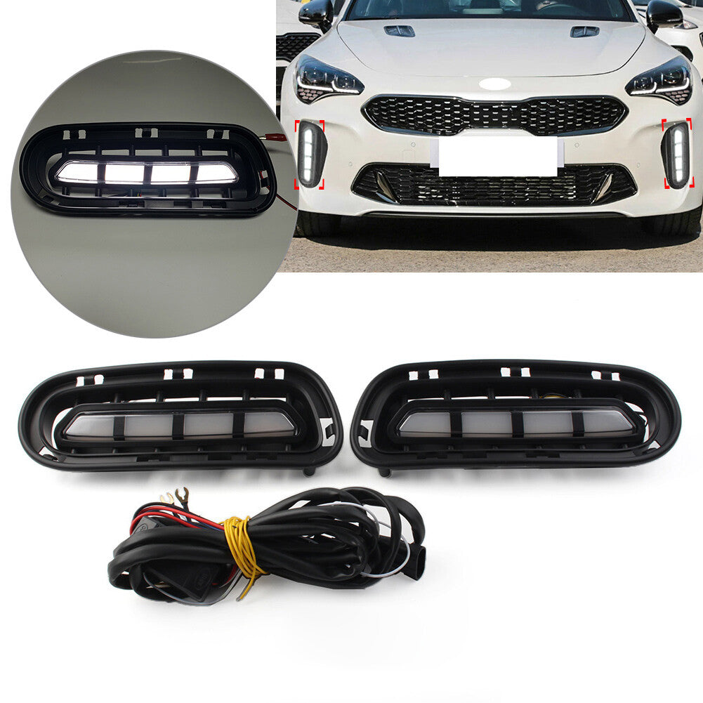 Daytime Running Light DRL Fog Lamp Turn Signal Function for Kia Stinger 2017-20