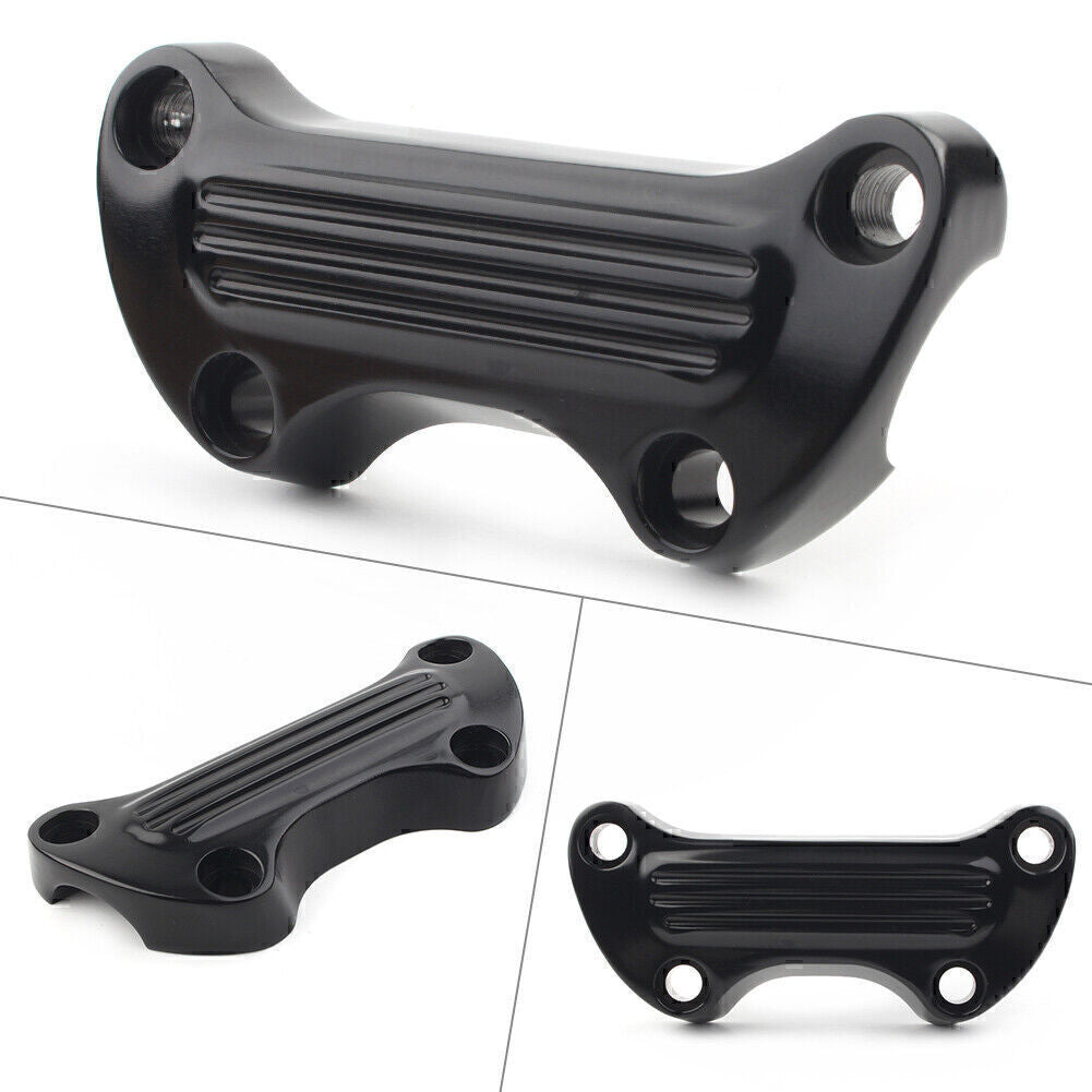 1 Lenkererh?hung Obere Klemmabdeckung f¨¹r for Harley Sportster Softail Dyna Schwarz