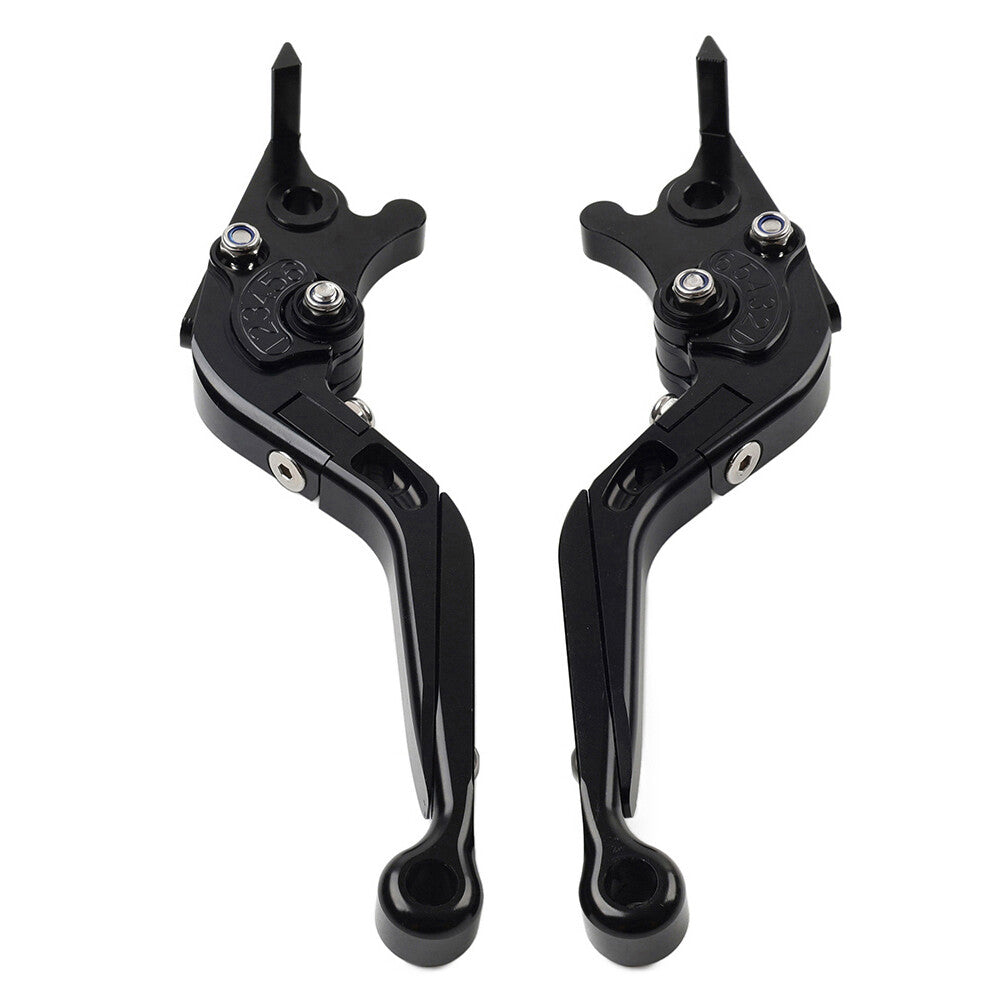 CNC Folding Extendable Brake Clutch Levers for Suzuki GSXR600 GSR750 Black