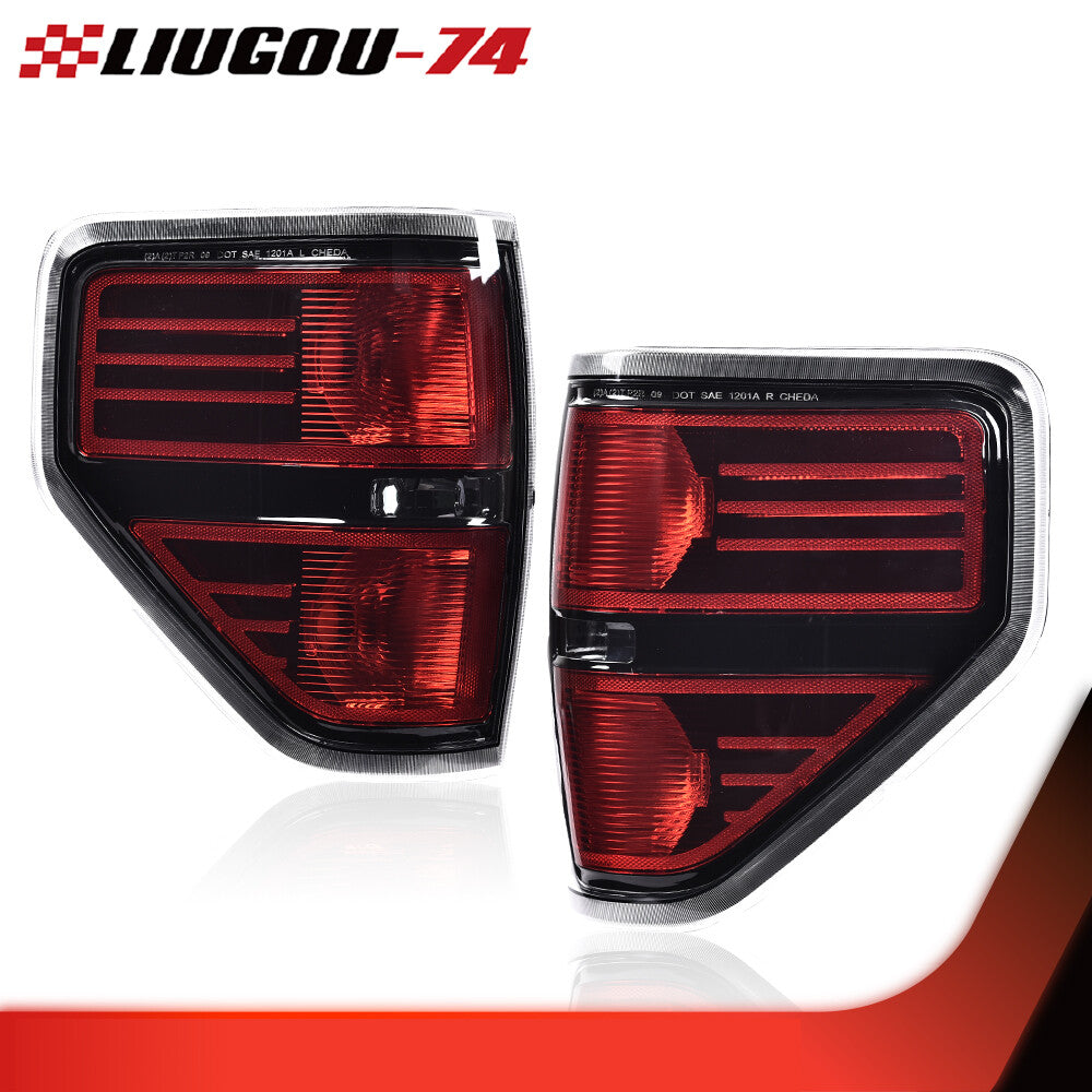 Suitable for 09-14 for Ford F-150 pickup truck, rear taillight and brake light assembly, black.
