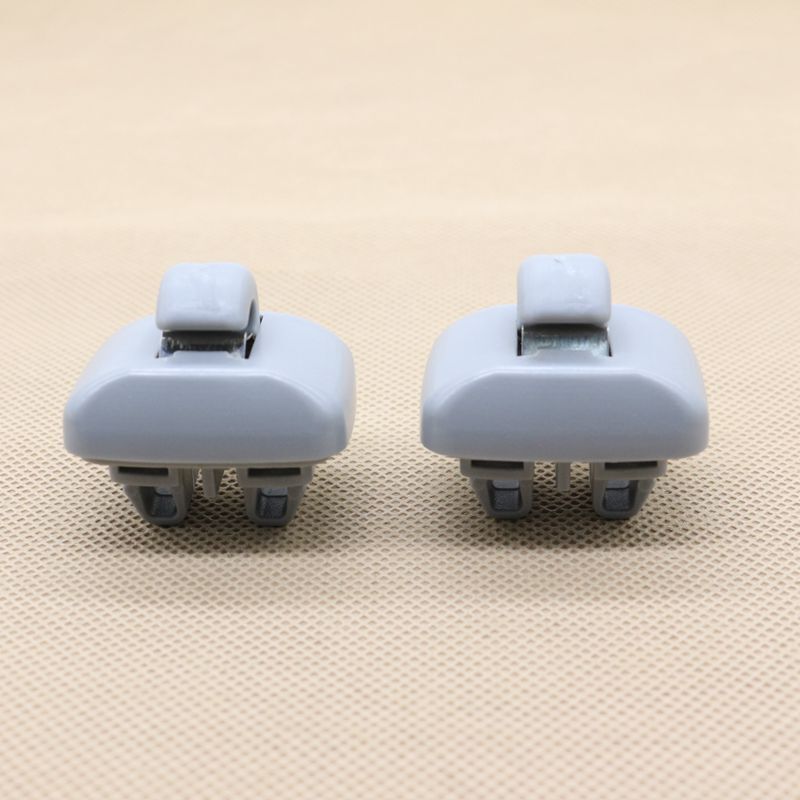 2-Pack Gray Sun Visor Clip Fixing Hooks 4B0857562 Suitable for Audi TT RS6 A6 S6 Quattro
