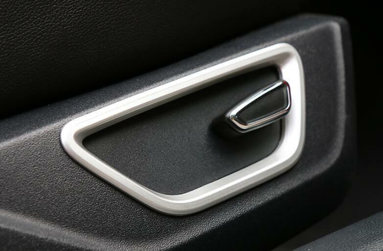 Fit for Ford for Mustang 2015-2022 Matte Silver for Seat Button Panel Frame Trim 2PCS