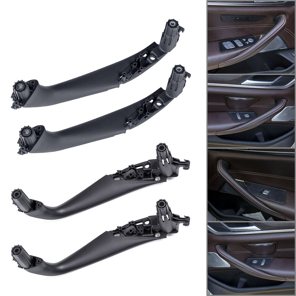 Interior Door Panel Handle Pull Trim Cover Black for BMW 5 Series G30 G31 G38