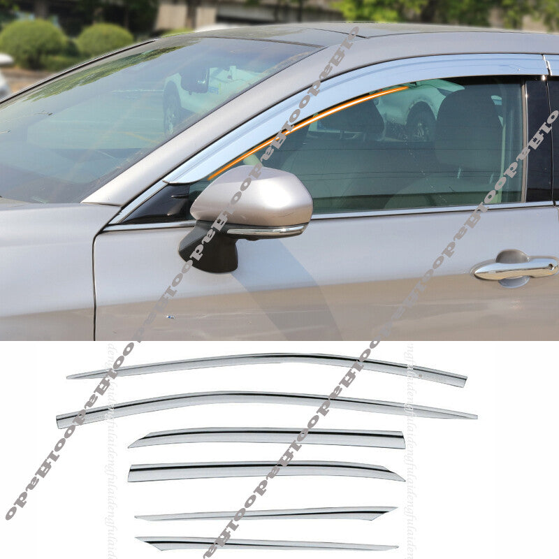 for Toyota for Avalon 2019-2022 Chrome Window Visors Sun Rain Guard Vent Deflectors
