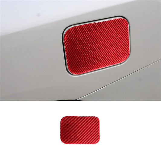 Red Carbon Fiber Outer Fuel Tank Cover Trim for Toyota Highlander 2008-2013