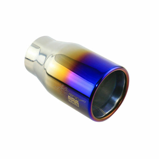 1x Blue Universal 2.5'' ID 3.5'' OD Exhaust End Tips Muffler Pipe Tip 150mm
