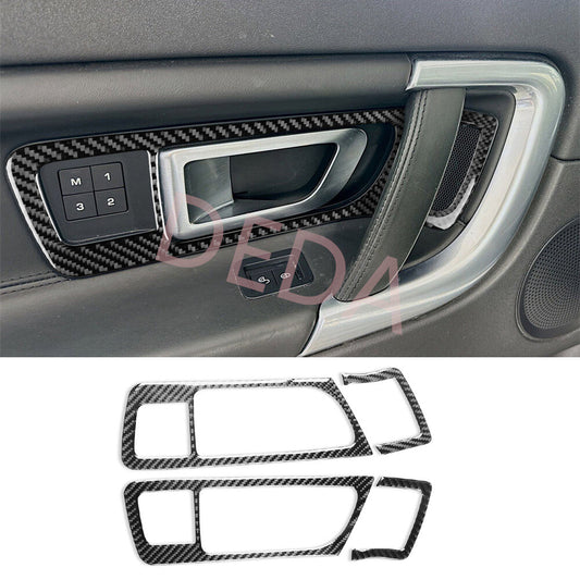 Carbon Fiber Inner Front Door Handle Trim for Land Rover Discovery Sport 2015-19