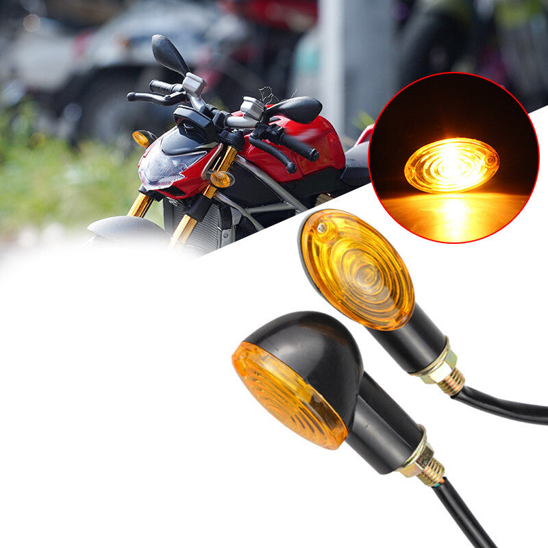 2-pack motorcycle turn signal lights, motorcycle halogen indicator lights, flashing amber light