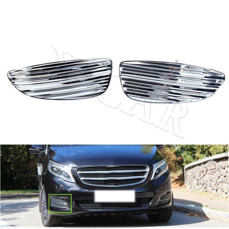Front Fog Light Cover Trim Pair For 2014-2018 for Mercedes-Benz C-CLASS V210 250 220