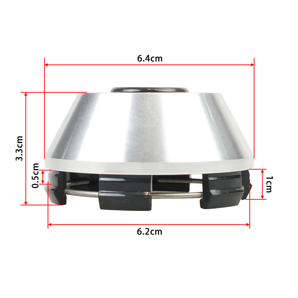 4Pc 61mm Wheel Hub Center Cap Cover Hubcaps Rim Car Hubcap Silver Racing B-Type