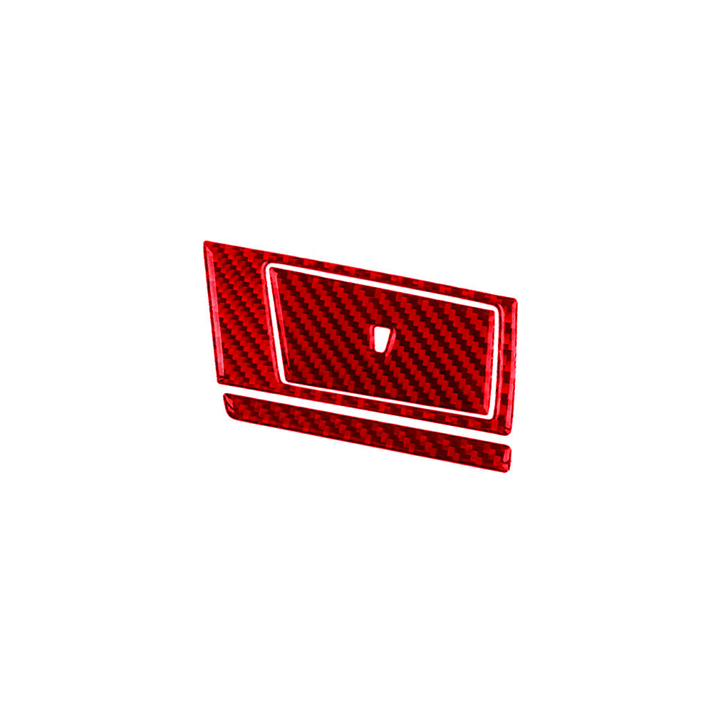 Red Carbon Fiber Passenger Water Cup Holder Trim for BMW X3 2004-2010