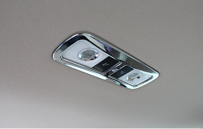 Front Reading Lamp Frame Cover Trim for Honda Accord 9th 2014-2017 Chrome Silver