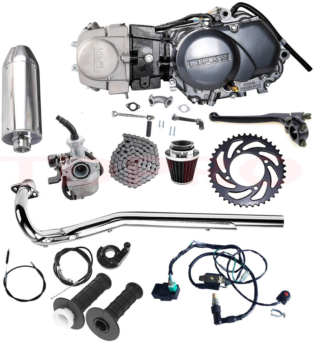 for Lifan 125cc 4-stroke engine motor kit starter for off-road bikes SSR CRF50 CT90 70