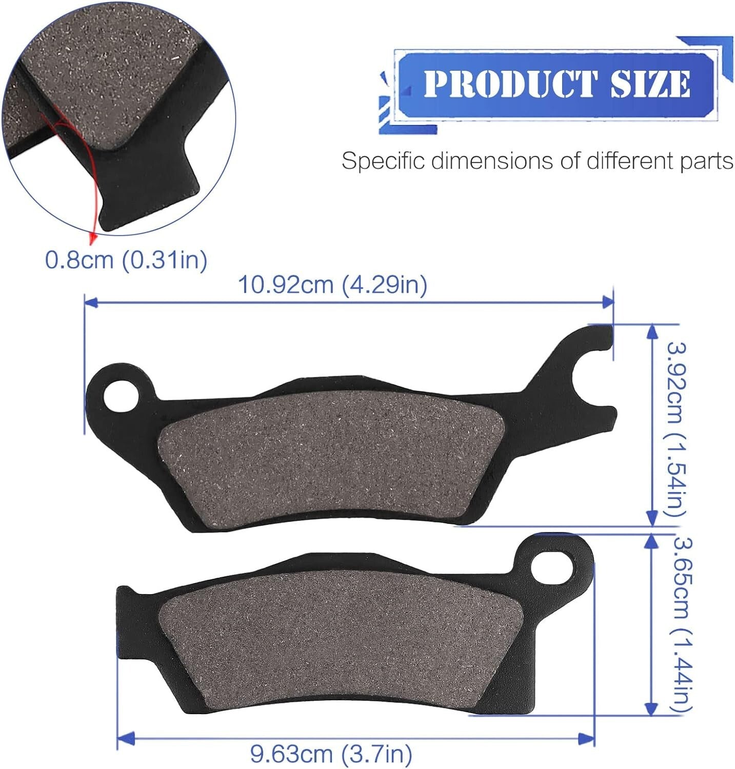 Brake Pad for Outlander 650 R 4x4 STD Max 450 800 EFI STD Renegade 500 2012-2015