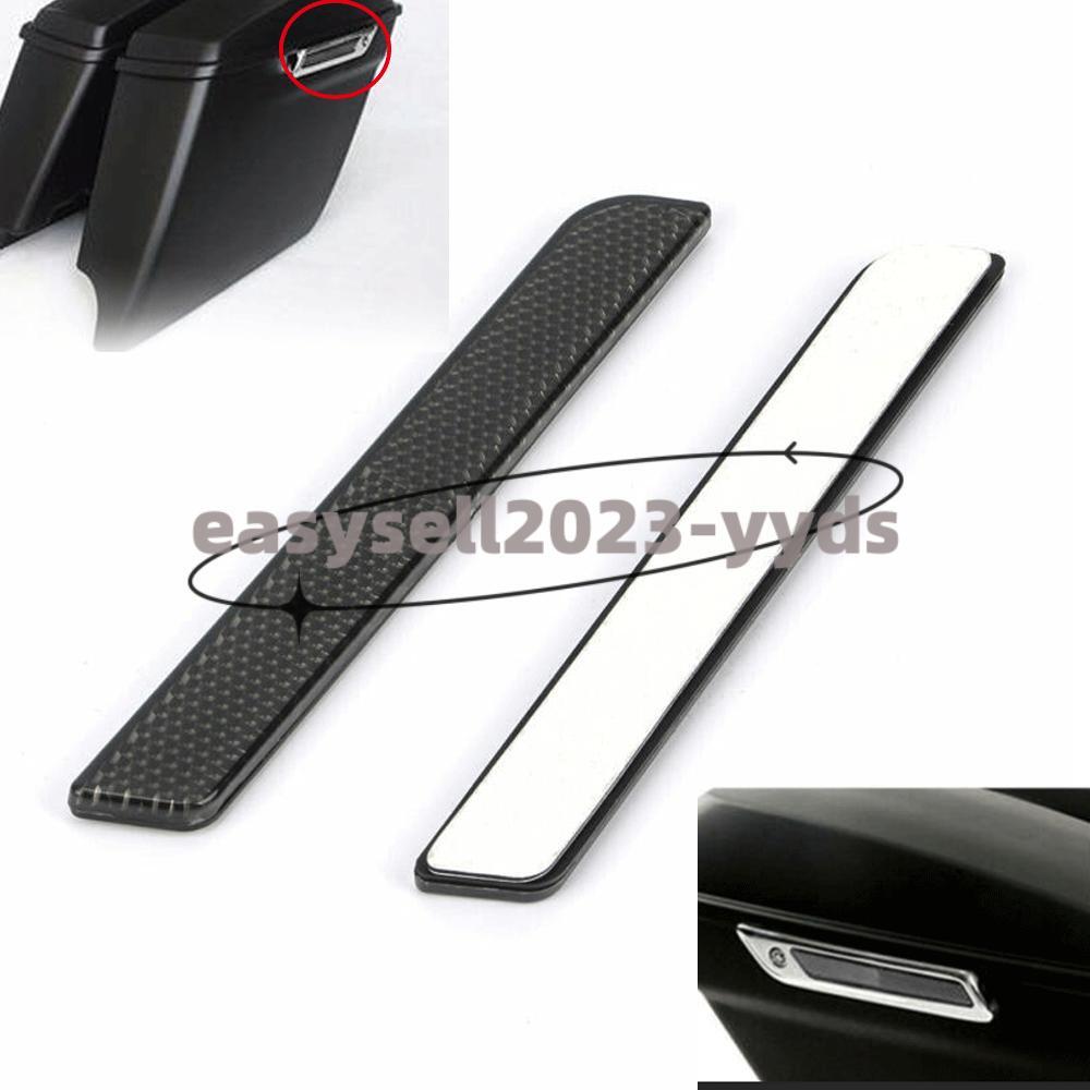 Saddlebag Latch Visibility Grey Reflectors for Harley Touring FLT/FLHT Road King