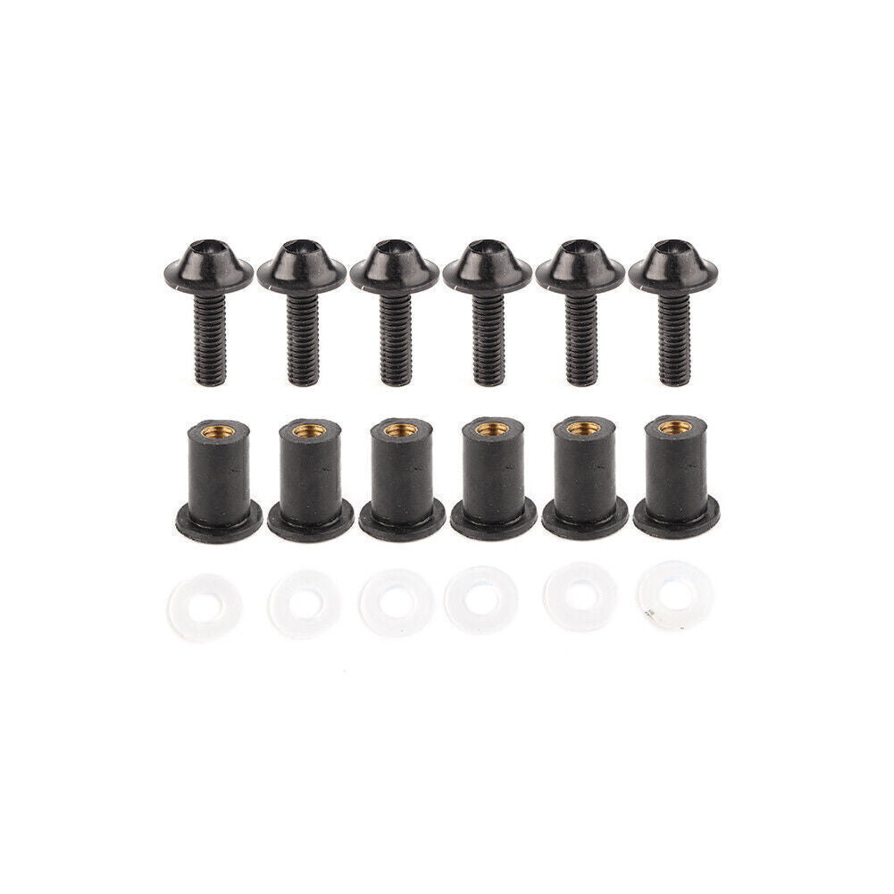 Windshield Windscreen Bolts Screw Fixing Kit Fit for Honda CBR250R CBR300R Black