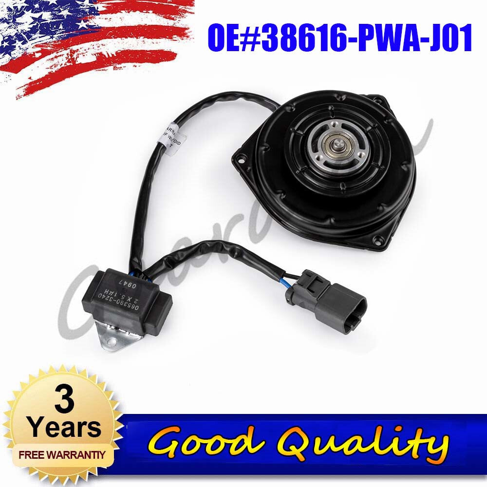 One cooling fan motor 38616-PWA-J01 is suitable for Honda CR-V 07-11 2.4L and for CIVIC 06-00 1.8L.