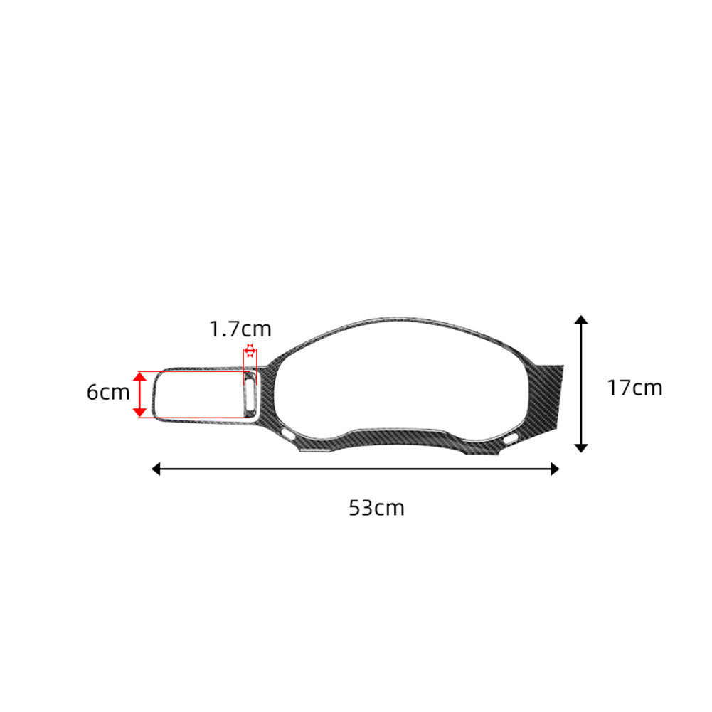2Pcs Carbon Fiber Speedometer Surround Trim for Volkswagen for Jetta Sedan 2011-2014