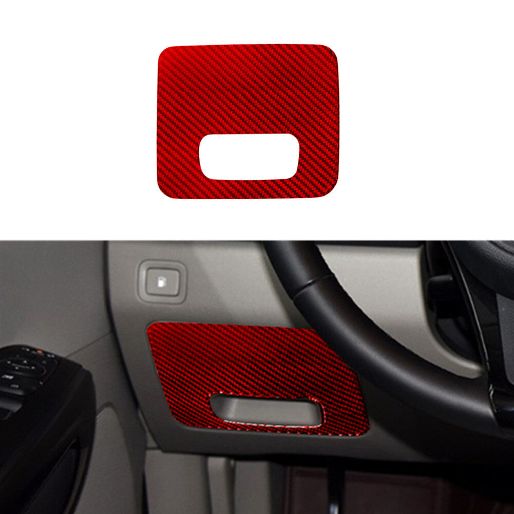 Red Carbon Fiber Front Drive Side Fuse Box Trim Cover for KIA Sedona 2015-2016