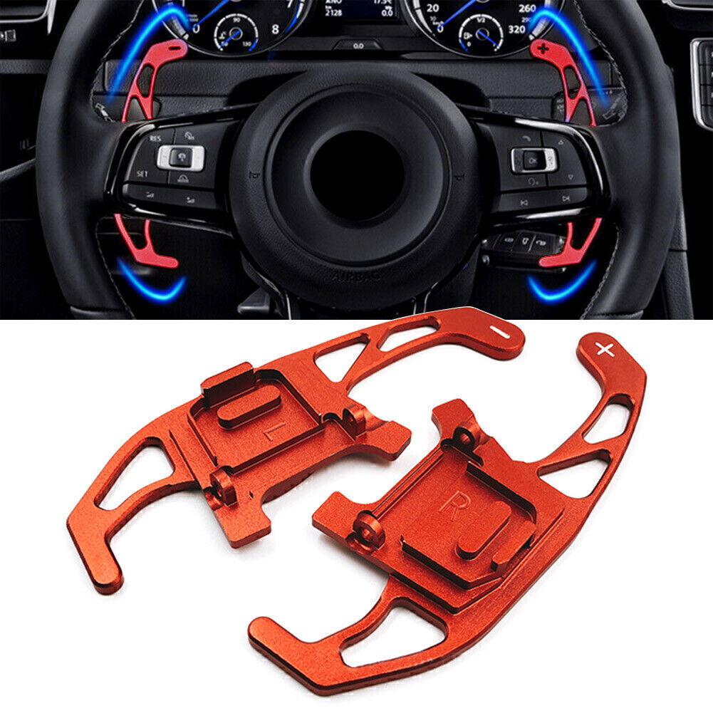 Steering Wheel Shift Shifter Paddles for VW for GOLF GTI R GTD GTE MK7 2013-2018 Red
