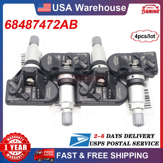 4pcs 68487472AB New TPMS Tire Pressure Sensor for Dodge for Challenger R/T Scat Pack