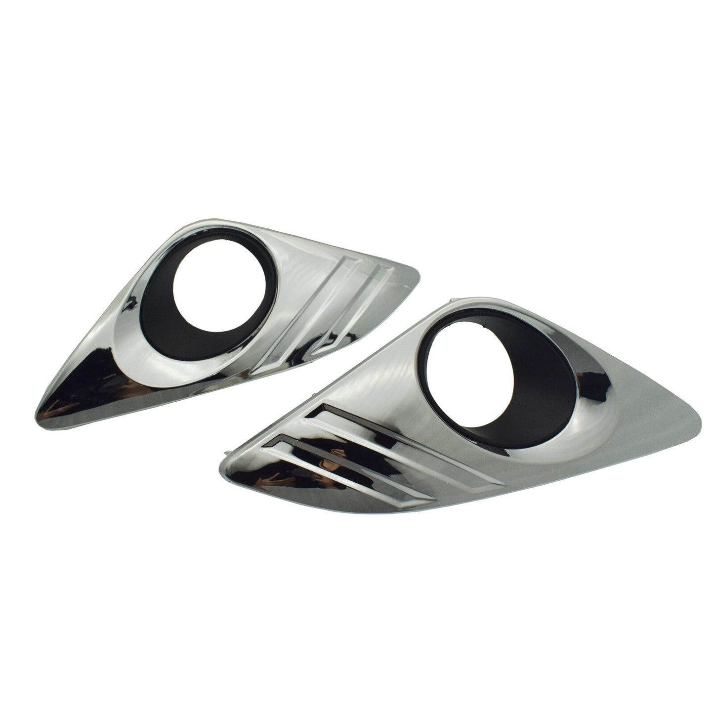 Front LeftRight Bumper Fog Light Trim Bezel Chrome For 2012 -2014 for Toyota for Camry