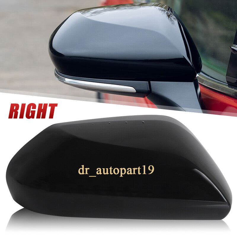 Right Passenger Side Door Wing Mirror Cover Cap Black for Toyota for CAMRY 2018-2023