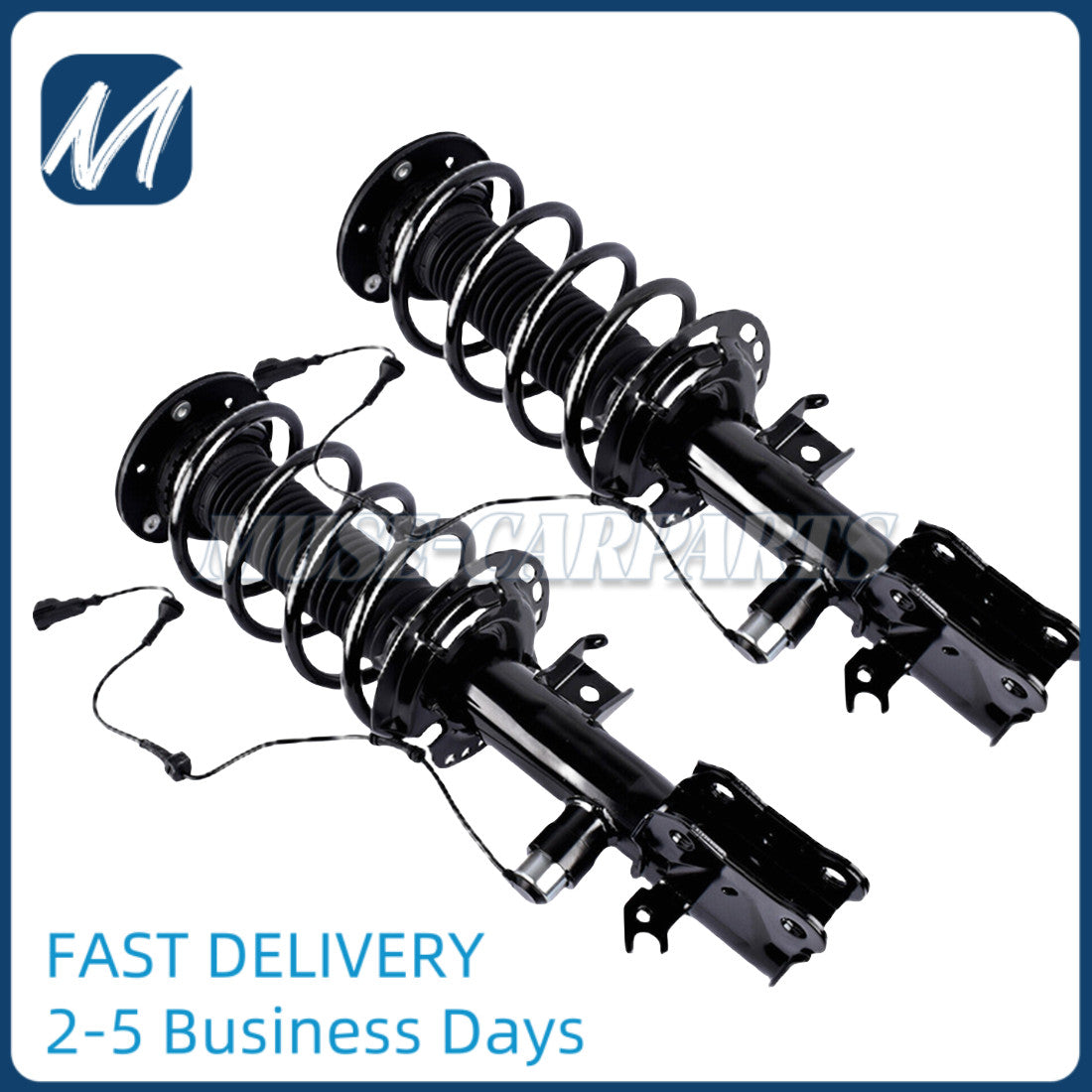4X Fit for Jaguar XJ XJR X351 AWD 2010-2019 Front Rear Air Shock Struts w/ Electric