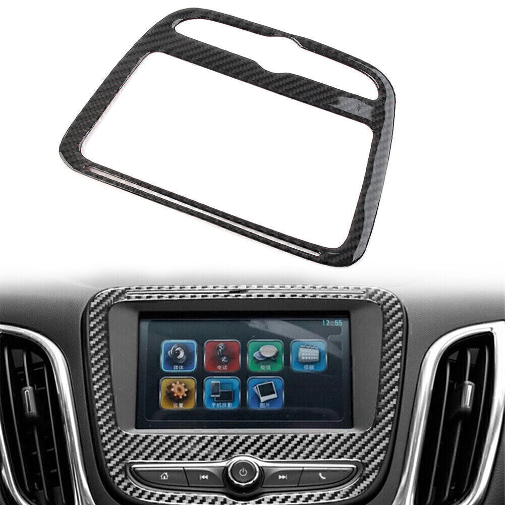 1x Black Center Console CD Panel Cover Trim for Chevrolet Equinox 2017-2022