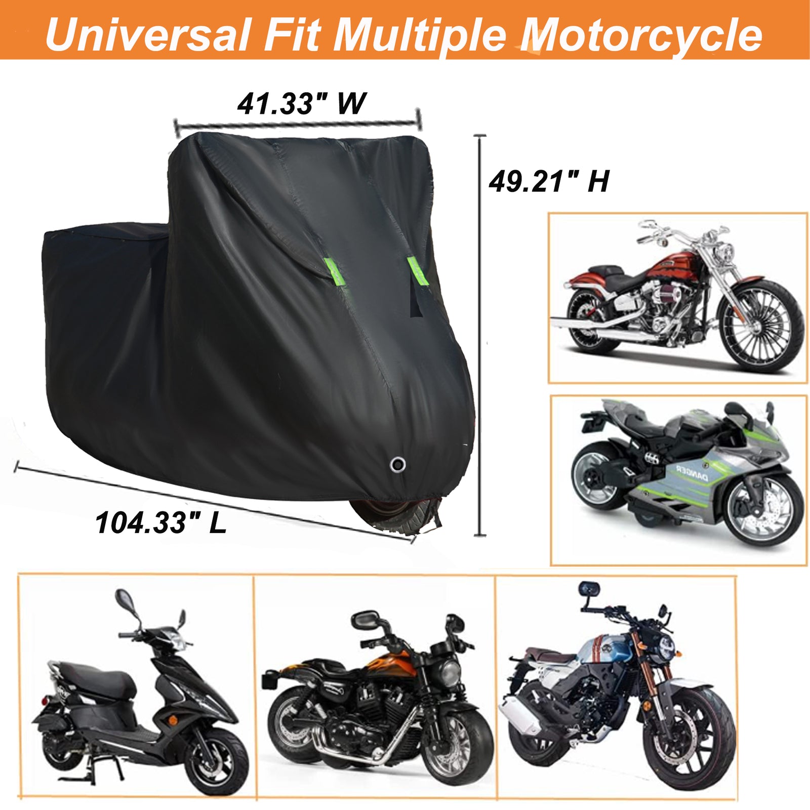 3XL Univereal Motorcycle Protective Case - Waterproof, Rain, Snow, UV Protection, Dustproof, Outdoor Protective Film